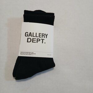 GALLERY DEPT stretch woven socks 9 - 13 mens BLACK new